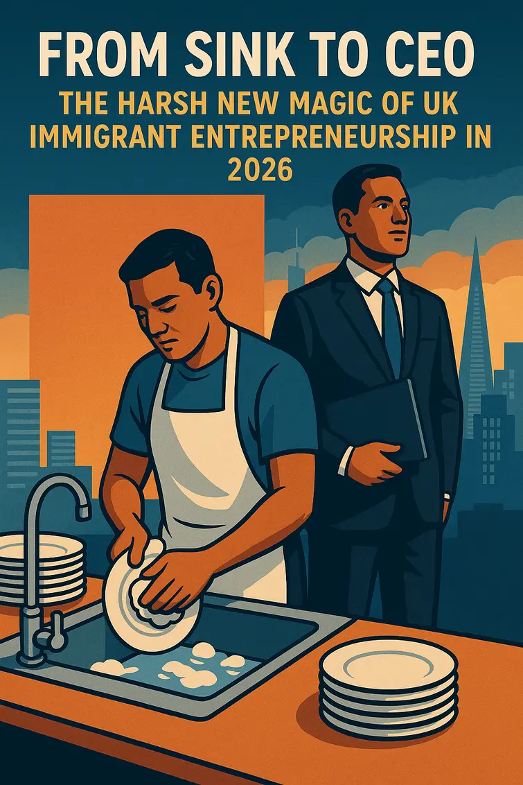 Read more about the article From Sink to CEO: The Harsh New Magic of UK Immigrant Entrepreneurship in 2026