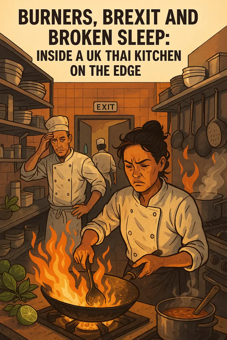 Read more about the article Burners, Brexit and Broken Sleep: Inside a UK Thai Kitchen on the Edge